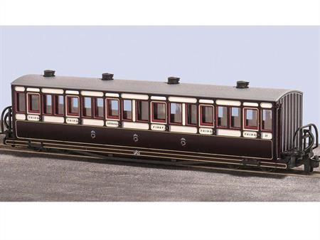 Pricing to be advised.Detailed models of the Festiniog Railway composite carriages 17 to 20, pioneering bogie coaches constructed by two builders in 1876 and 1879.The Peco models will feature plenty of detail, smooth running bogies and finely applied livery.