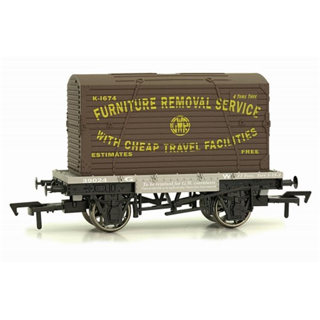 Dapol OO 4F-037-007 GWR Conflat & Container K1674