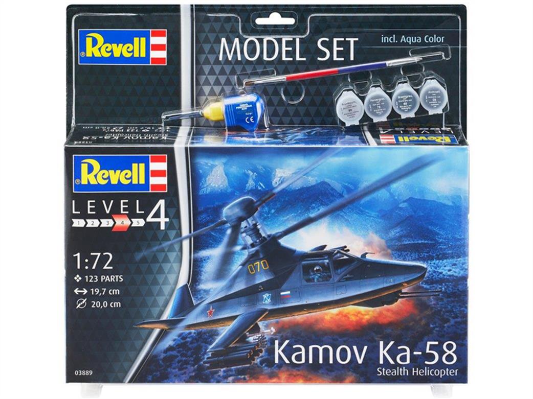 Revell 1/72 63889 Kamov Ka-58 Stealth Helicopter Gift set