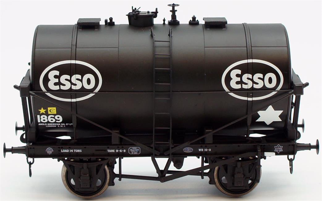 Dapol O Gauge 7F-059-002 Esso 14-Ton Class B Oil Tank Wagon Black 1869