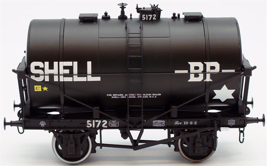 Dapol O Gauge 7F-059-001 Shell / BP 14-Ton Class B Oil Tank Wagon Black 5172