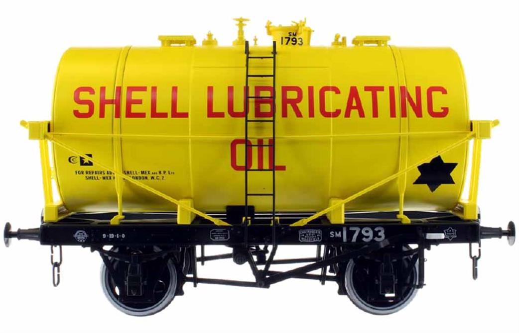 Dapol O Gauge 7F-059-008 Shell Lubricating Oils 1793 Yellow 14-Ton Class B Oil Tank Wagon