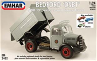 Emhar 2402 1/24 Scale Bedford OSBT Type Short Wheelbase Tipper TruckGlue and paints are required to assemble and complete the model (not included)