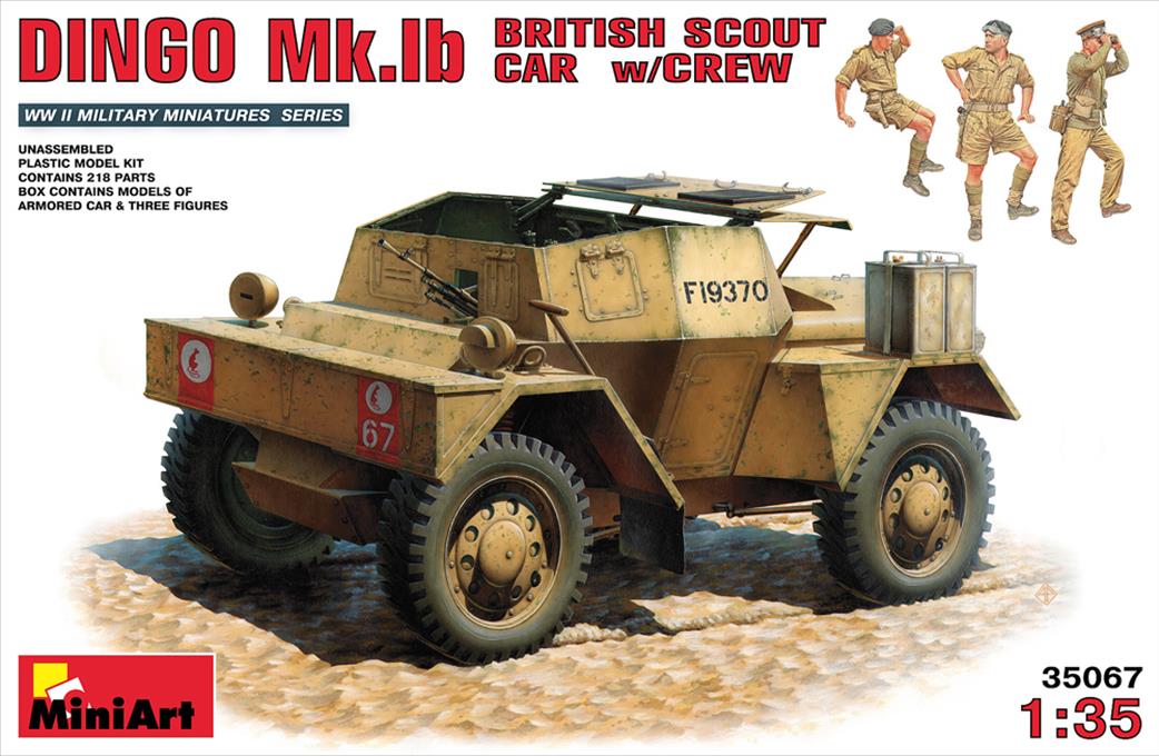 MiniArt 1/35 35067 Daimler Dingo Mk1B Armoured Car Kit with Crew WW2