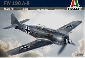 Italeri 2678 is a 1/48th scale plastic kit of a German WW2  FW190 Fighter AircraftModel length 182mm