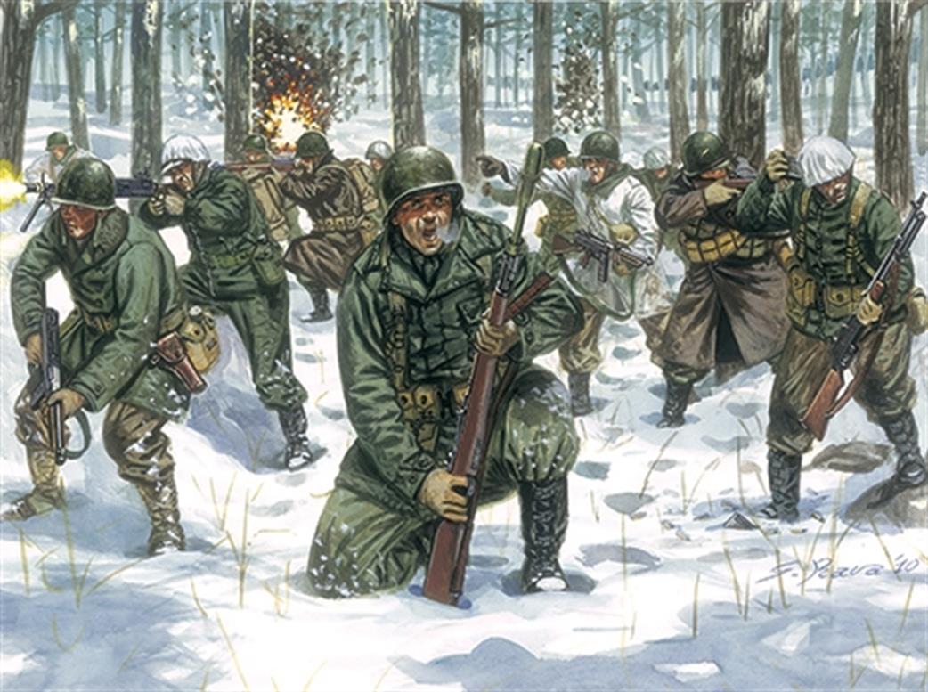 Italeri 1/72 6133 US Infantry Winter Uniform World War 2 Plastic Figure Set