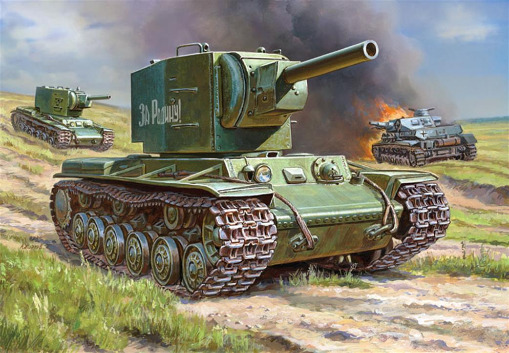 Zvezda 1/35 3608 KV2 Russian WW2 Battle Tank Plastic Kit