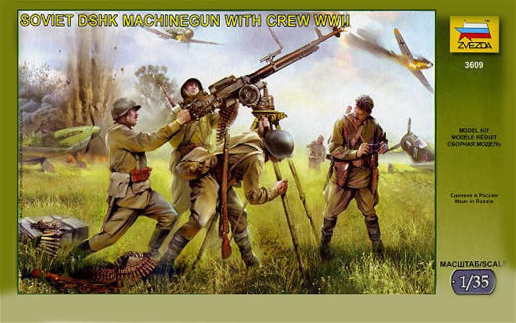 Zvezda 1/35 3609 Soviet DSHK WW2 Machine Gun Kit
