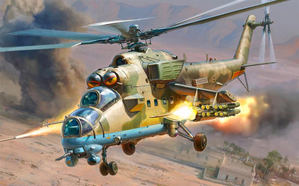 Zvezda 1/48 4813 Mil Mi-35M Hind Russian Attack Helicopter Plastic Kit
