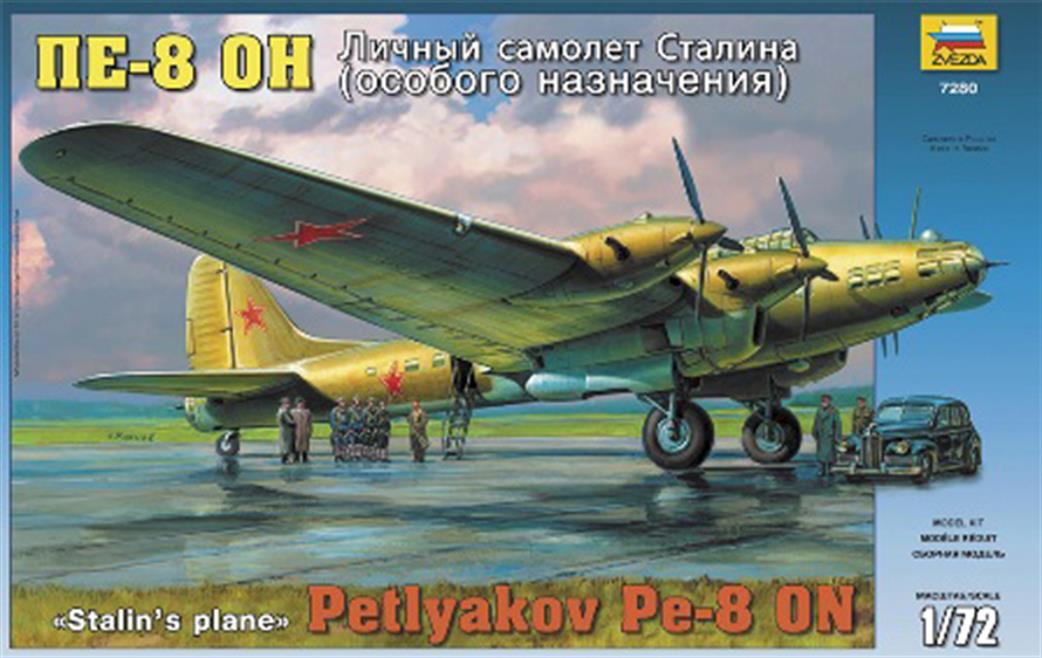 Zvezda 1/72 7280 Stalins Plane Petlyakov Pe-8 ON