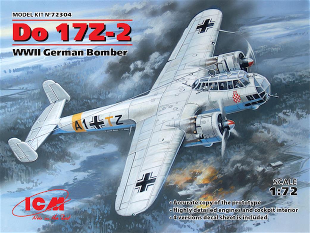 ICM 72304 Dornier Do17Z 2 WWII German Bomber 1/72