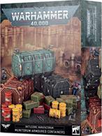 Special Rules are included in the box: take cover behind Promethium Barrels but beware their explosive tendencies, and search Armoured Containers (which can be equipped with storm bolters…) for potentially game-changing items.