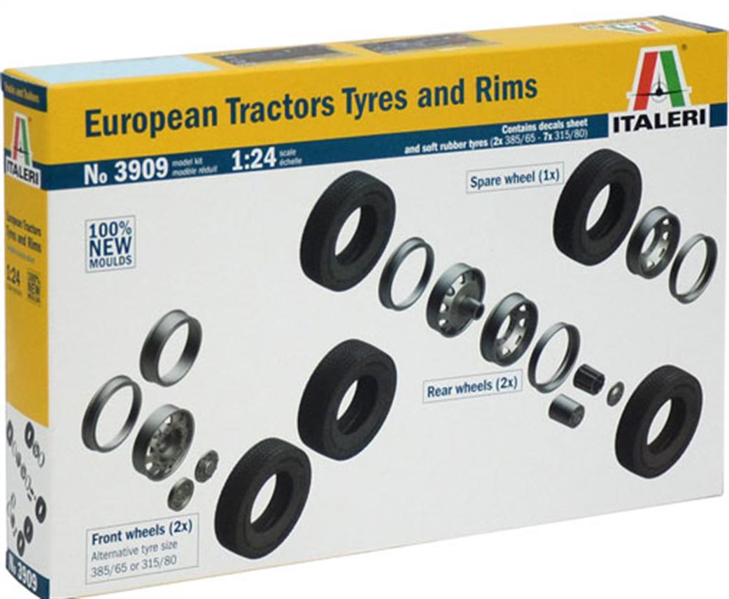 Italeri 1/24 3909 European Tyres & Rims for Italeri Truck Kits