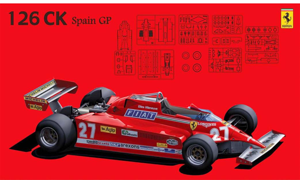 Fujimi 09035 Ferrari 126CK Spain GP 1981 Formula One Car Kit 1/24