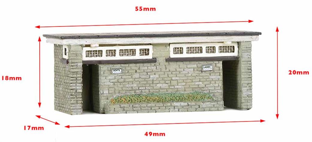 Graham Farish N 42-0040 Toilet Block from Scenecraft Range