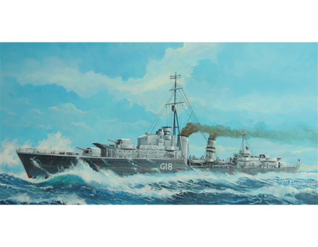 Trumpeter 05758 HMS Zulu Tribal Class Destroyer WW2 Kit 1/700