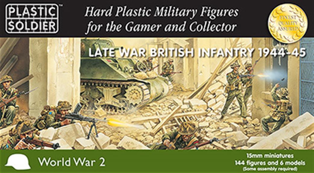 Plastic Soldier 15mm WW2015003 Late War British Infantry 1944-45 Figure Set