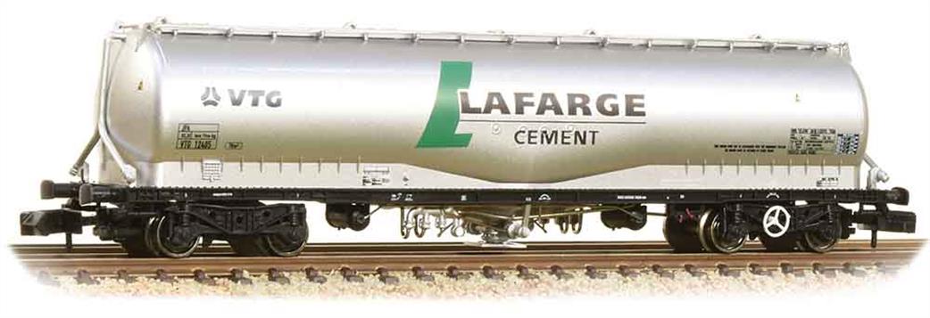 Graham Farish 377-675B Lafarge Cement 100 Tonne JPA Bulk Cement Wagon Metallic Silver Livery N