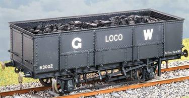 The GWR introduced high-capacity wagons in the early years of the 20th century. This robust 20-ton steel bodied design reduced the number of wagons needed for hauling locomotive coal when compared to the 'new standard' 10-ton capacity wagons of the 1900s.This kit provides GWR modellers with an ideal wagon for supplying coal to their branchline loco depots.Transfers for GWR and BR. Supplied with metal wheels and 3 link couplings.