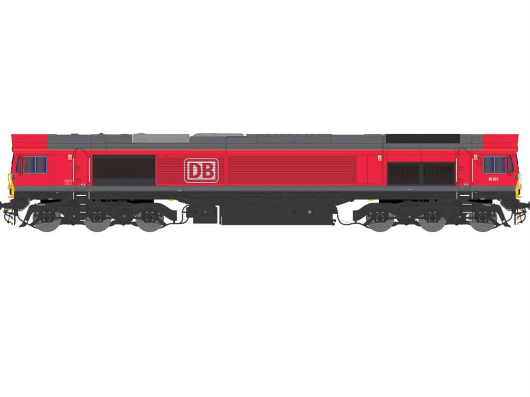 Dapol N 2D-066-001S DB 66001 Class 66 Diesel Locomotive DB Red DCC Sound