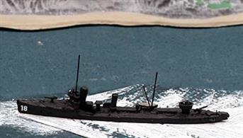 Rhenania has modelled a number of small WW1 warships that fit nicely with Navis "N" models