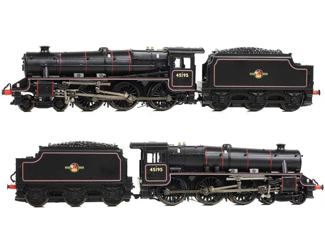 Graham Farish N 372-137A BR 45195 Stanier Class 5MT Black 5 Welded Tender Lined Black Late Crest