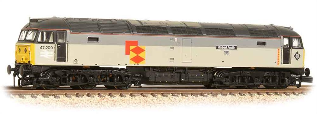 Graham Farish N 372-247 BR Railfreight 47209 Herbert Austin Class 47/0 Triple Grey Distribution