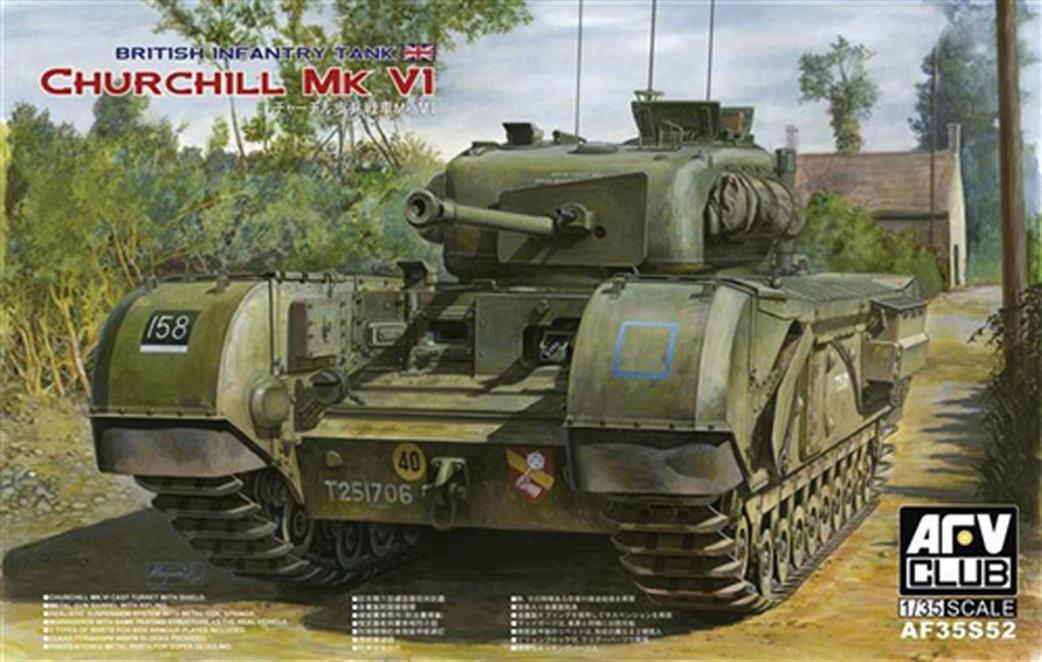 AFV Club 1/35 AF35S52 British Churchill Mk VI/75mm Tank kit