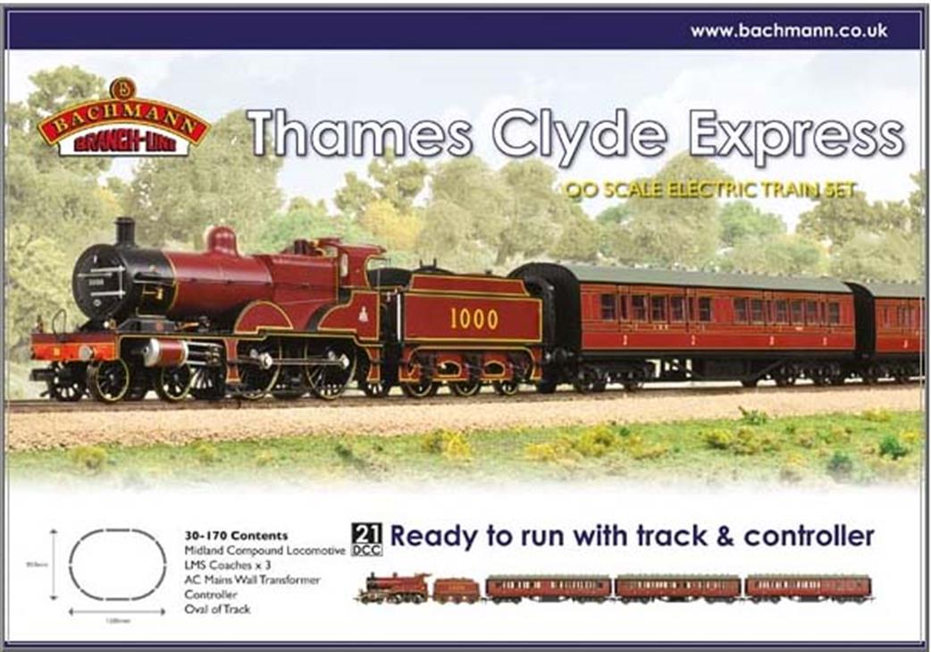 Bachmann OO 30-170 Thames Clyde Express Train Set