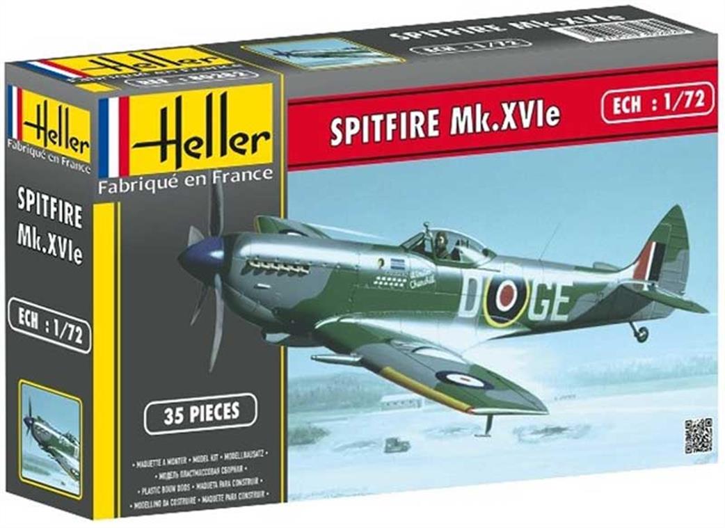 Heller  1/72 80282 Spitfire MK XV1 WW2 Fighter Kit