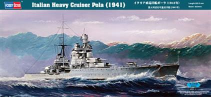 Hobbyboss 1/350 Italian Cruiser Pola WW2 Plastic Kit 86502Model Length 522.2mmGlue and paints are required to complete the model (not included)