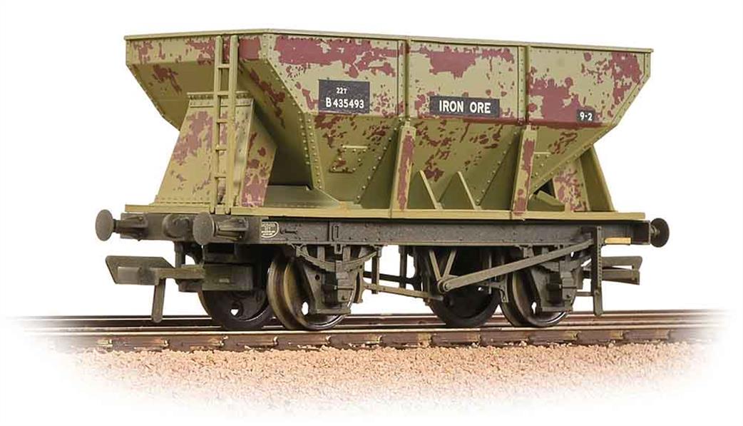 Bachmann OO 37-508A BR 24-ton Iron Ore Hopper Wagon Grey Weathered