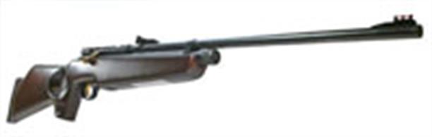 single shot bolt action co2 rifle, weight 2.8kg,length 1023mm, scope grooves cut into breech block, rifled barrel, trigger block safety, velocity 650fps, requiresï¿½ 2 x Co2 12g cylinders (not supplied with rifle) .22 calibre lead pellets are also not supplied with the rifle