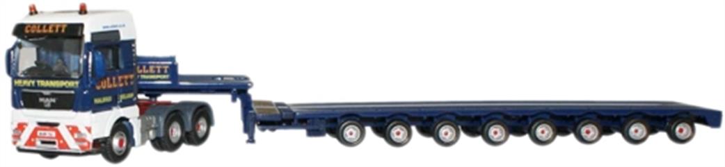 Oxford Diecast 1/76 MAN02LL MAN TGX XLX Low Loader Collet Transport