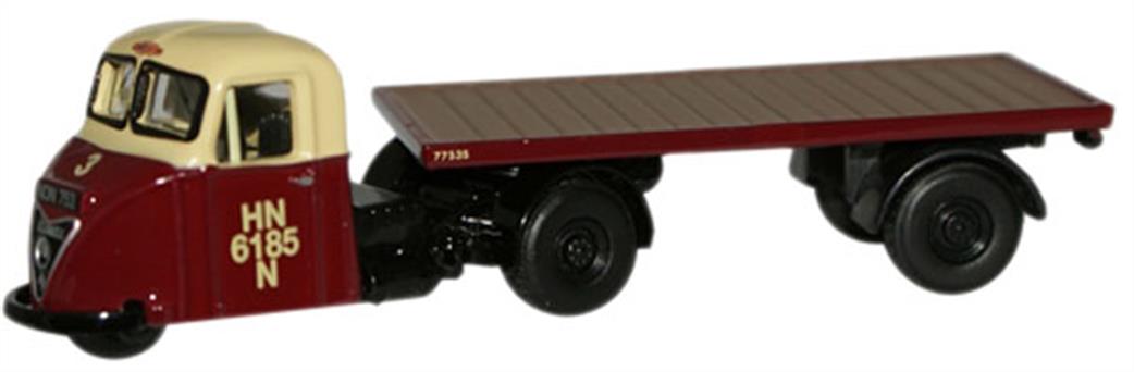 Oxford Diecast 1/76 76RAB006 Scammell Scarab Flatbed British Railways