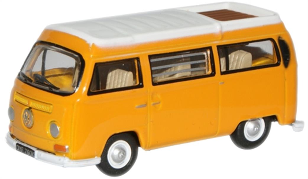 Oxford Diecast 1/76 76VW008 VW Camper Closed Marino Yellow/White