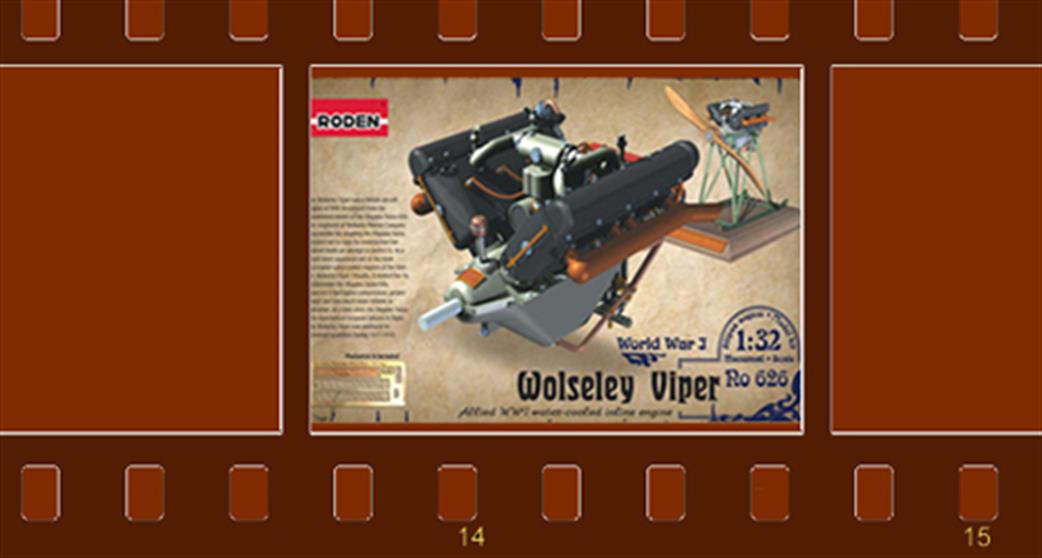 Roden 626 Wolseley W4A Viper Aircraft Engine Kit 1/32