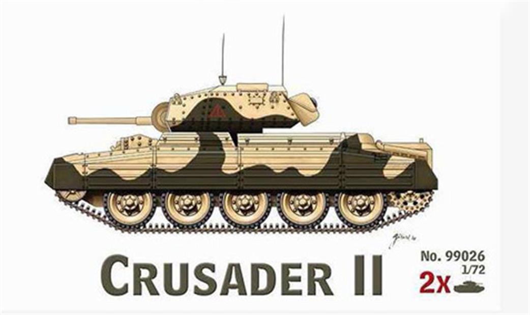 Armourfast 1/72 99026 Crusader ll Tank Kit Twin Pack