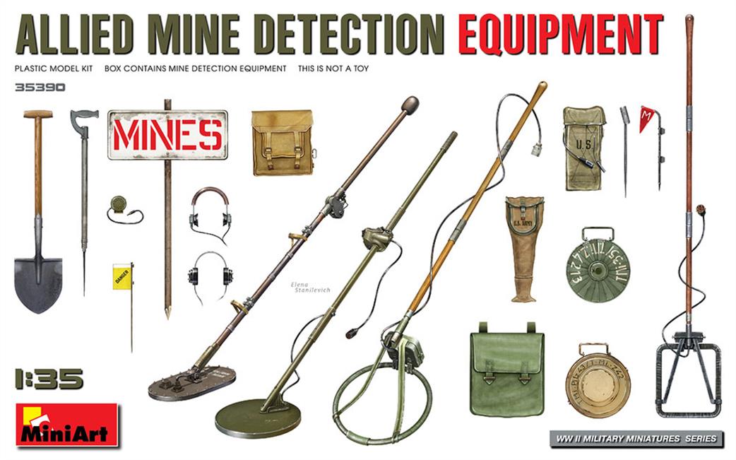 MiniArt 35390 Allied Mine Detection Equipment To Assemble And Paint 1/35