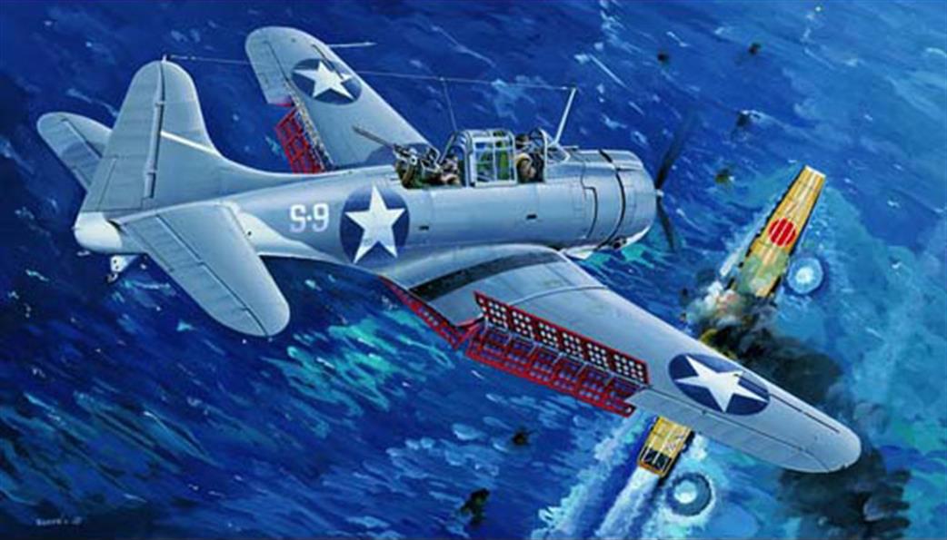 Trumpeter 1/32 02244 SBD-3 Dauntless Dive Bomber US Navy WW2 Midway Clear Edition