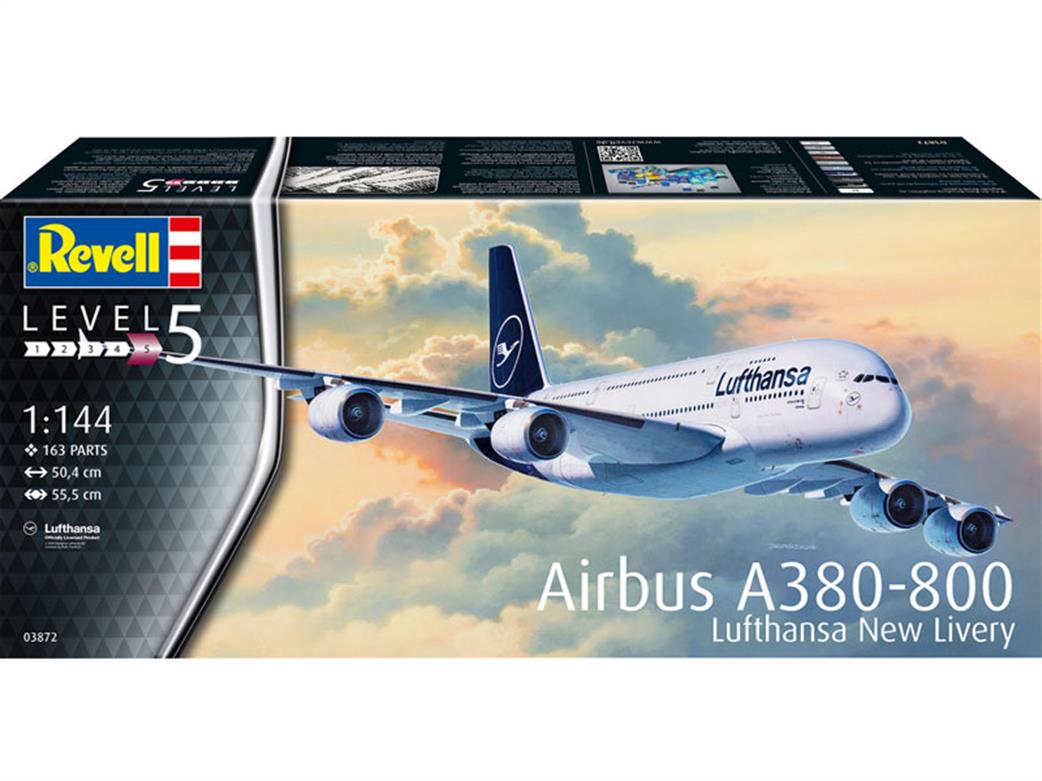 Revell 03872 Airbus A380 Lufthansa Airliner Kit 1/144