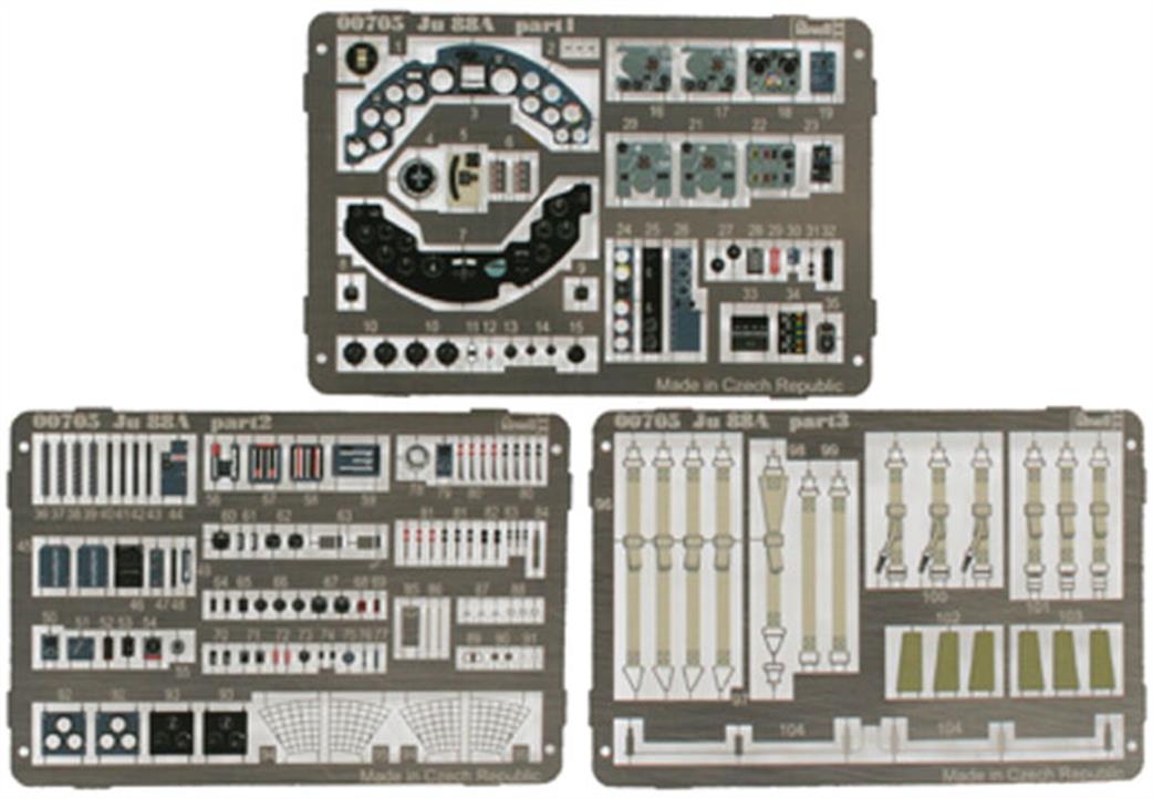 Revell 1/32 00705 Photoetched Parts for Ju-88 04728
