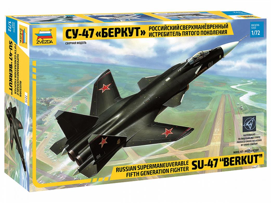 Zvezda 1/72 7215 Soviet  Sukhoi S-37 Berkut Jet Fighter kit