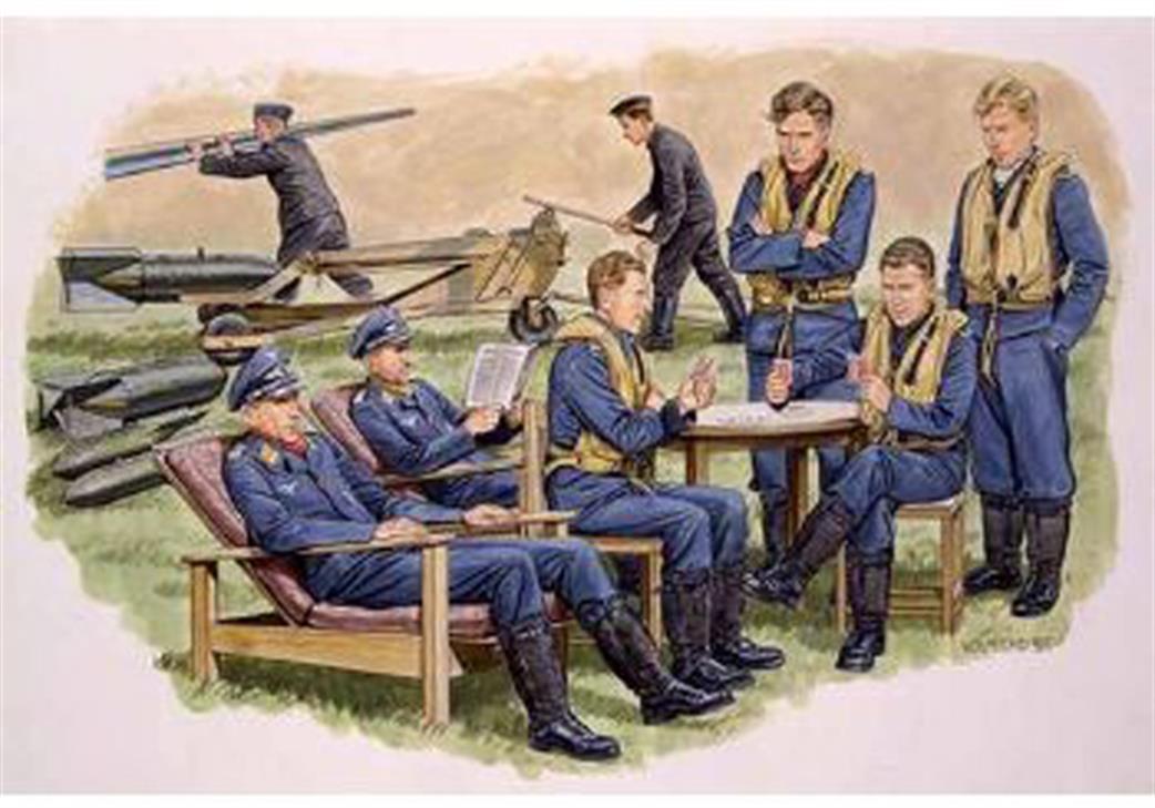 Dragon Models 1/48 5532 Luftwaffe Day Fighter Crew and Equipment