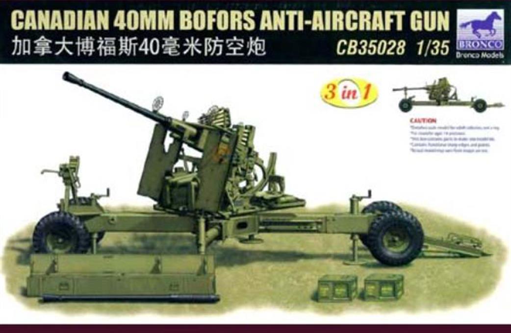 Bronco Models 1/35 CB-35028 Canadian 40mm Bofors Anti Aircraft Gun Kit