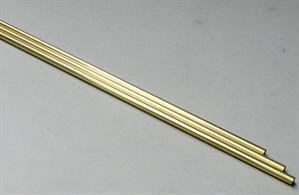 2mm diameter brass tube 0.45mm wall thickness. Pack of 2 lengths each 1 metre.