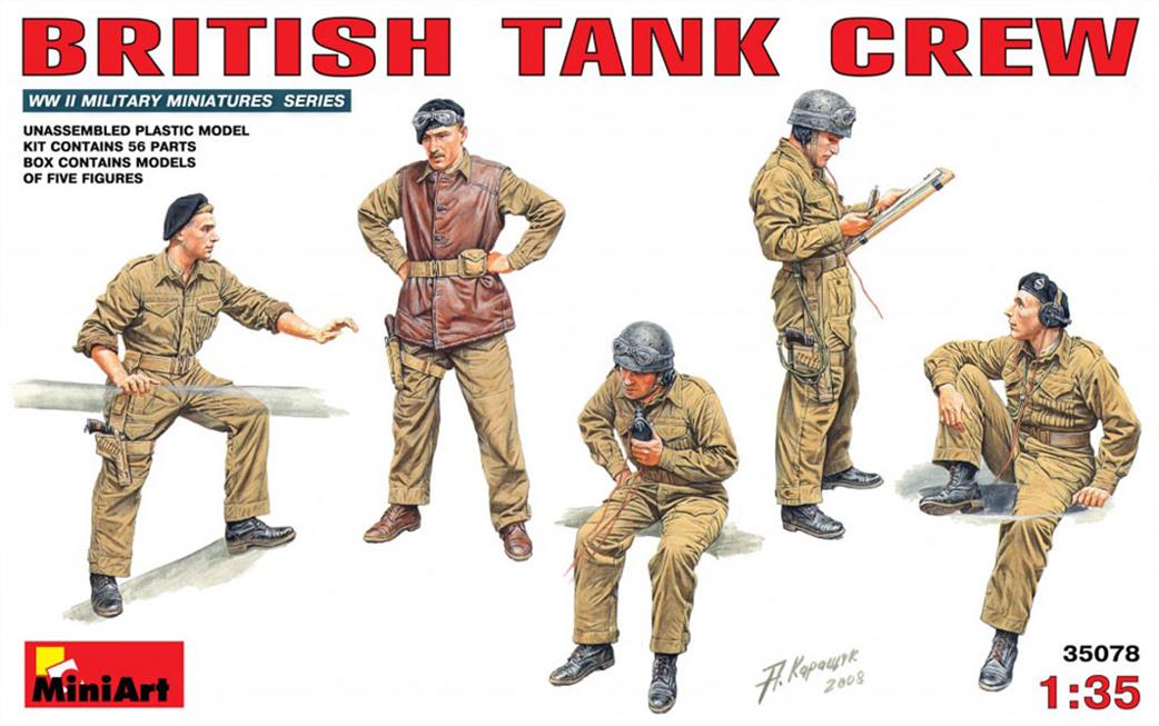 MiniArt 35078 British Tank Crew NW Europe Figure Set 1/35
