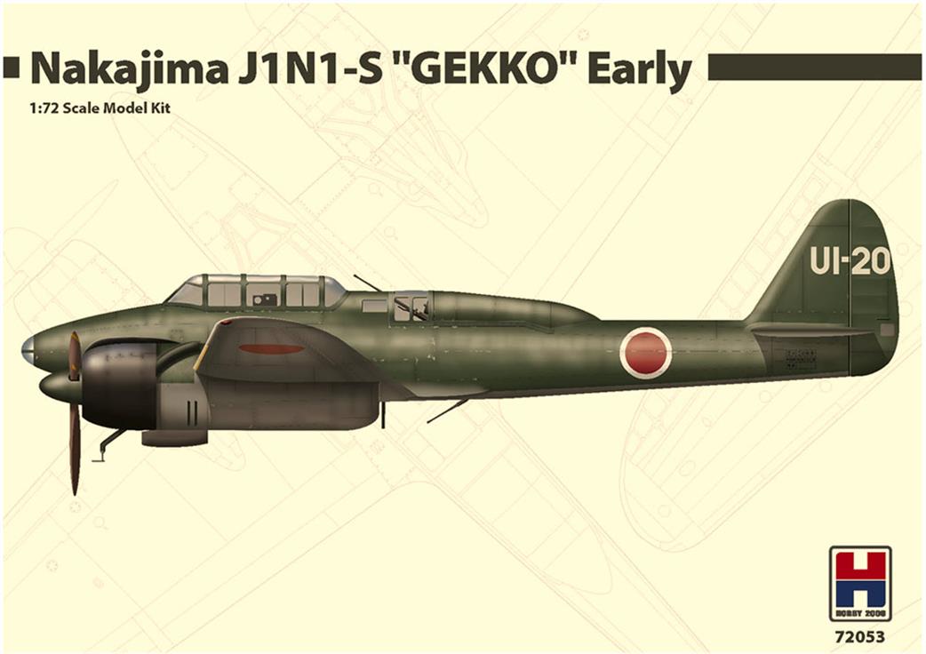 Hobby 2000 1/72 72053 Japanese Nakajima J1N1-S GEKKO