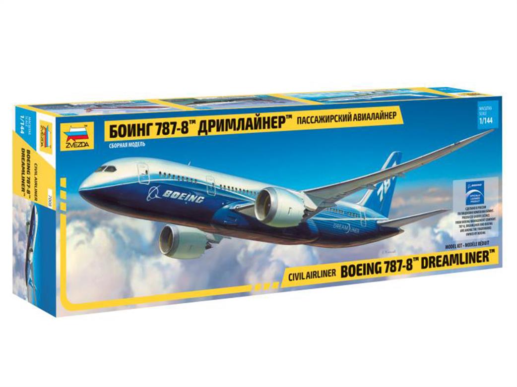 Zvezda 1/144 7008 Boeing 787-8 Dreamliner Airliner Kit