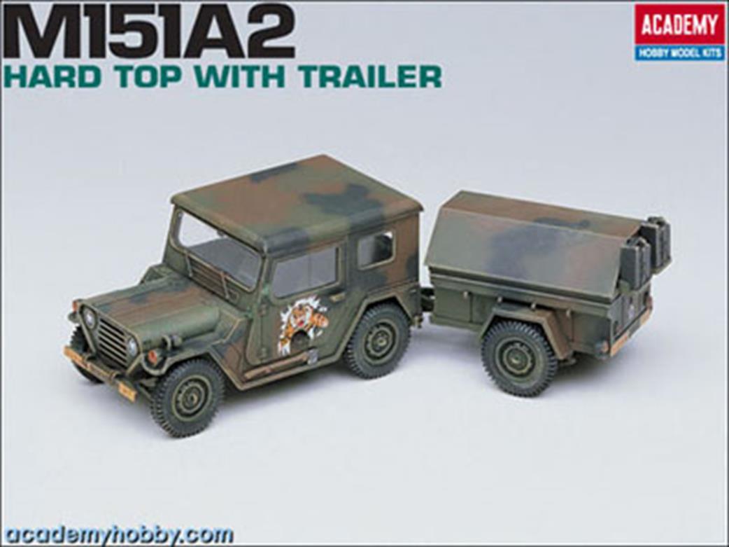 Academy 1/35 13012 US M151A2 Hard Top Jeep with Trailer